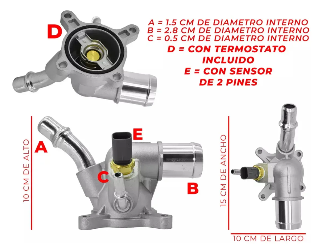 Toma De Agua Con Sensor Para Dodge Dart 2.0l 2.4l 2013-2016