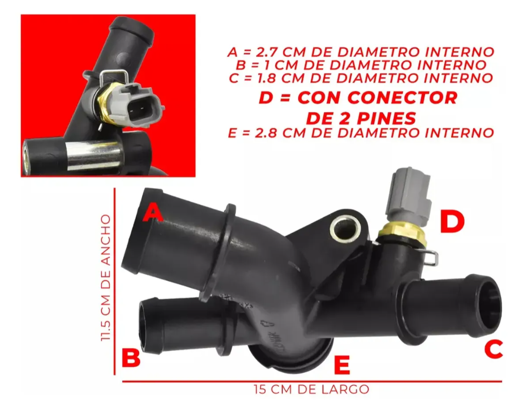 Toma De Agua Con Sensor Para Ford Escape 17-19 Fusión 14-19