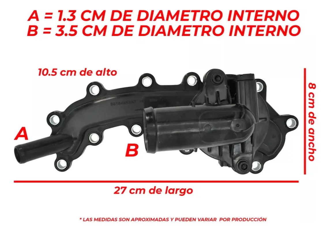 Toma De Agua Con Termostato Y Housing Para Chrysler 300 2011-2023