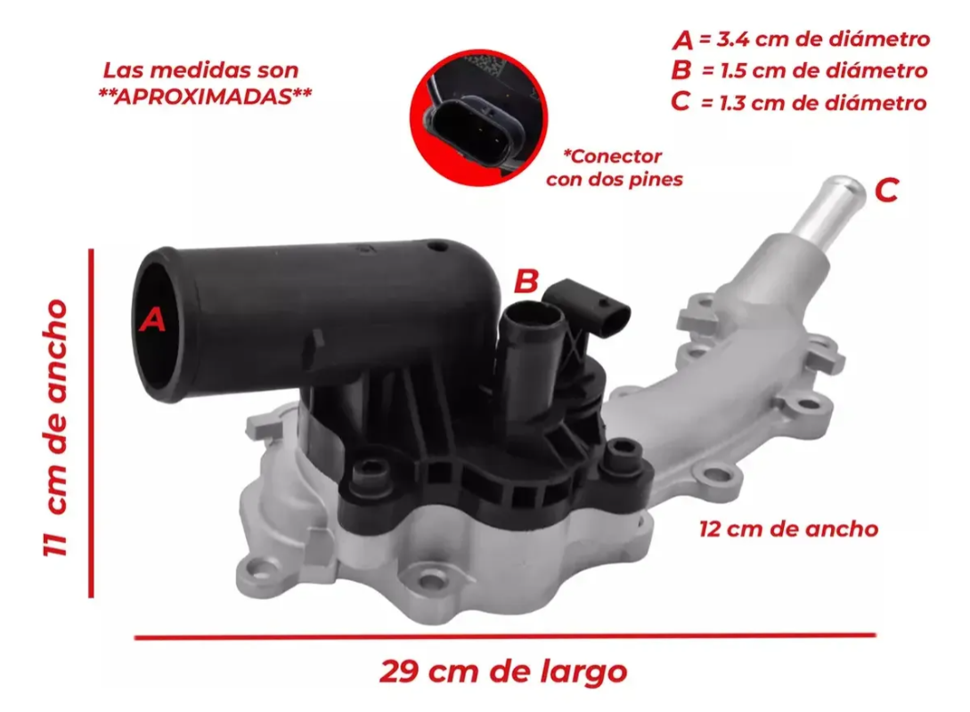 Toma De Agua Con Housing Y Termostato Para Dodge Durango 16-24