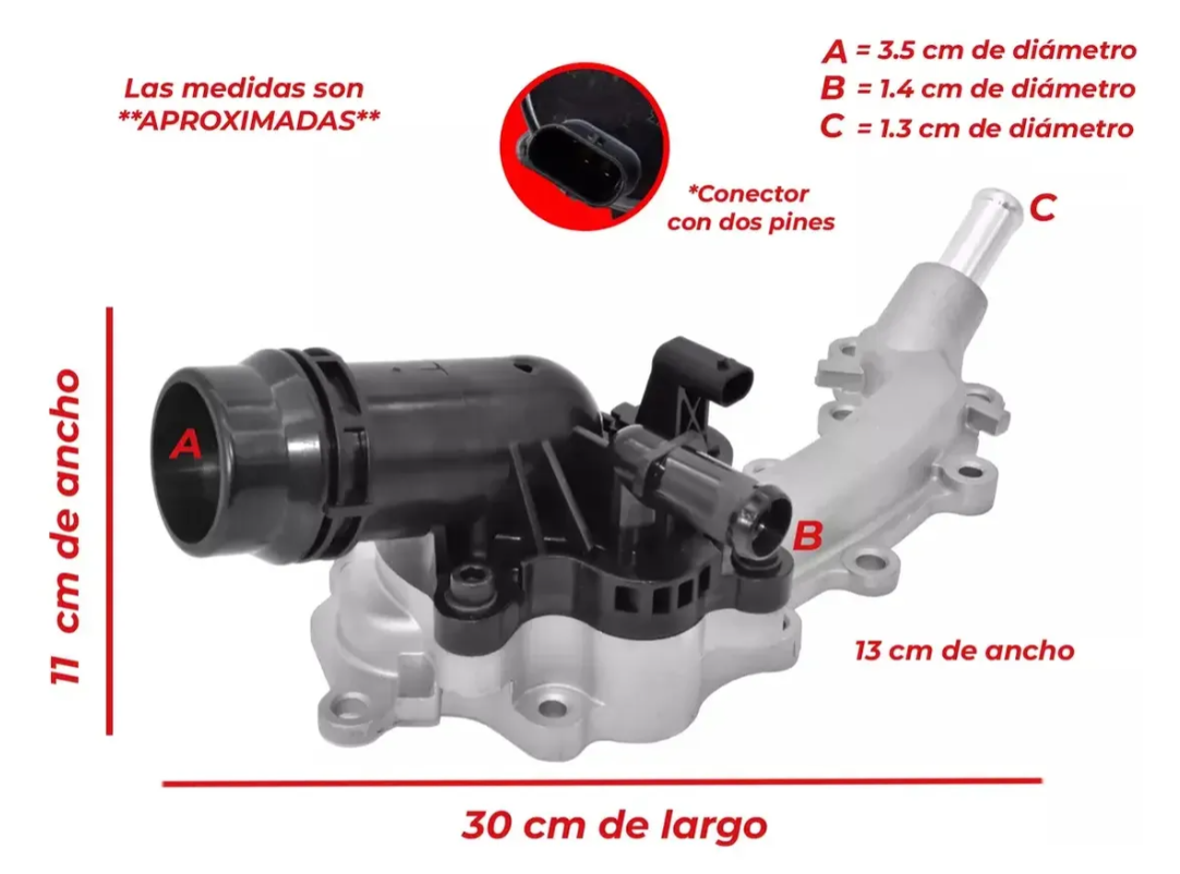 Toma De Agua Con Housing Y Termostato Para Chrysler Pacifica17-24