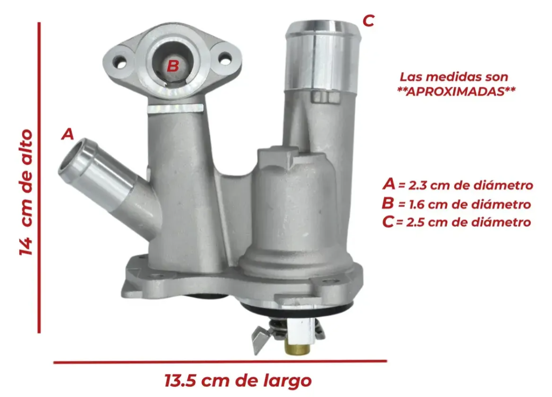Toma De Agua Con Termostato Para Ford Fiesta Escape 1.6l 13-19