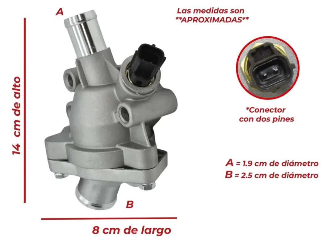 Toma De Agua Con Termostato Para Volvo C30 C70 S40 S60 Y Mas