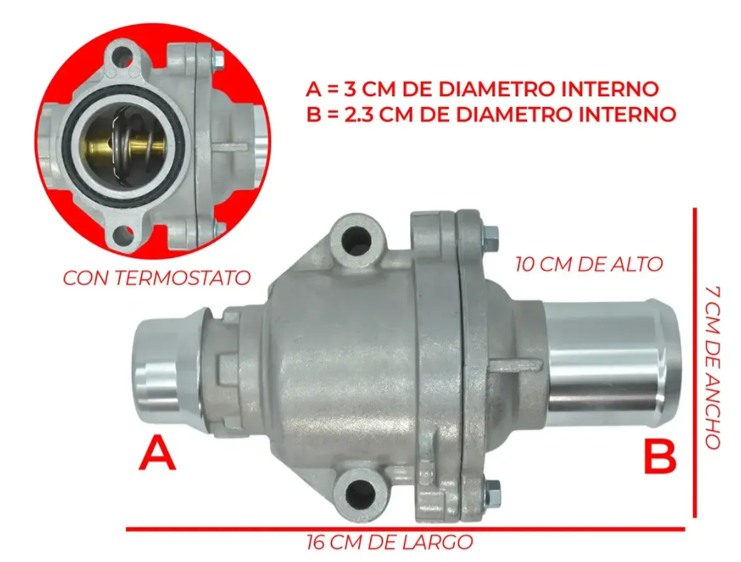 Toma De Agua Con Termostato Para Ford F-150 / Mustang 5.0l 11-24
