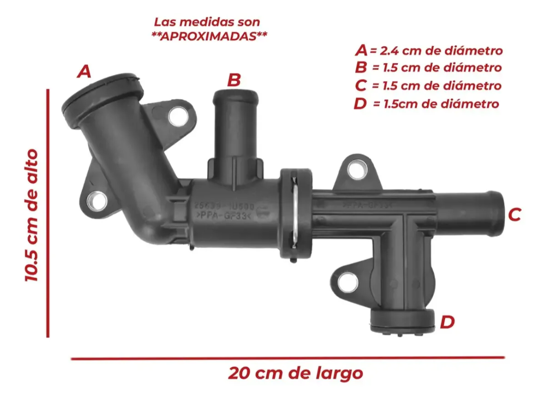Toma De Agua Para Sorento 2.4l 13-18 Telluride 3.8l 20-24
