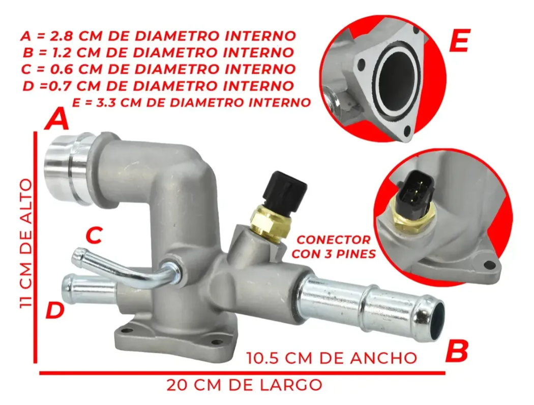 Toma De Agua Con Sensor Para Tucson 2.0l 2015-2021