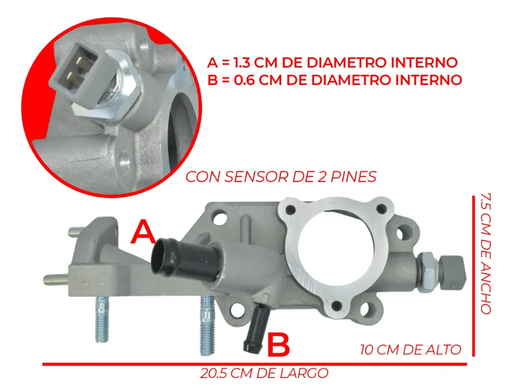 Toma De Agua Con Sensor Para Chevrolet Spark 1.2l 2011-2017