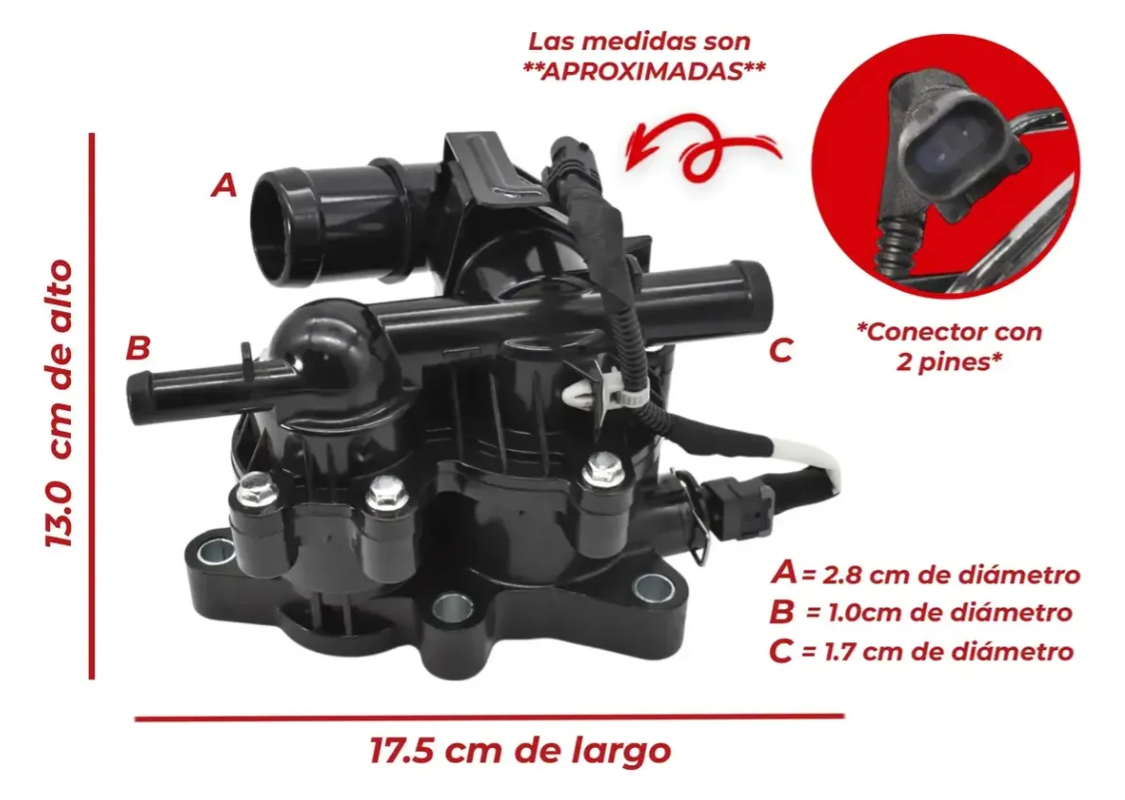 Toma De Agua Con Termostato Para Kia Seltos 1.4l 2020-2024