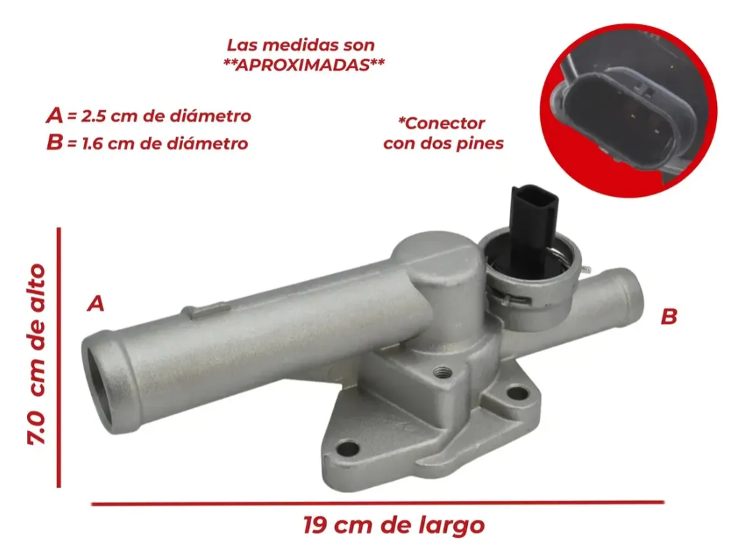Toma De Agua Con Termostato Y Sensor Para Renault Kwid 1.0l 19-23