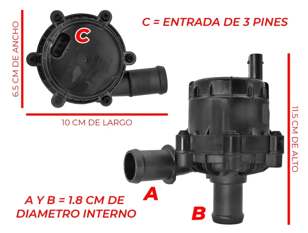 Bomba De Agua Auxiliar Para Chevrolet Onix 1,0l 21-24