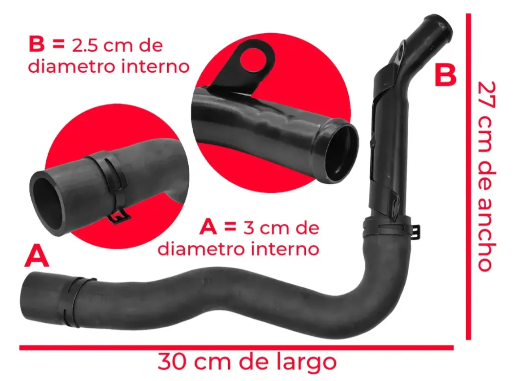 Tubo Radiador Con Manguera Para Beat 1.2l 18-21 Spark 1.2l 11-17