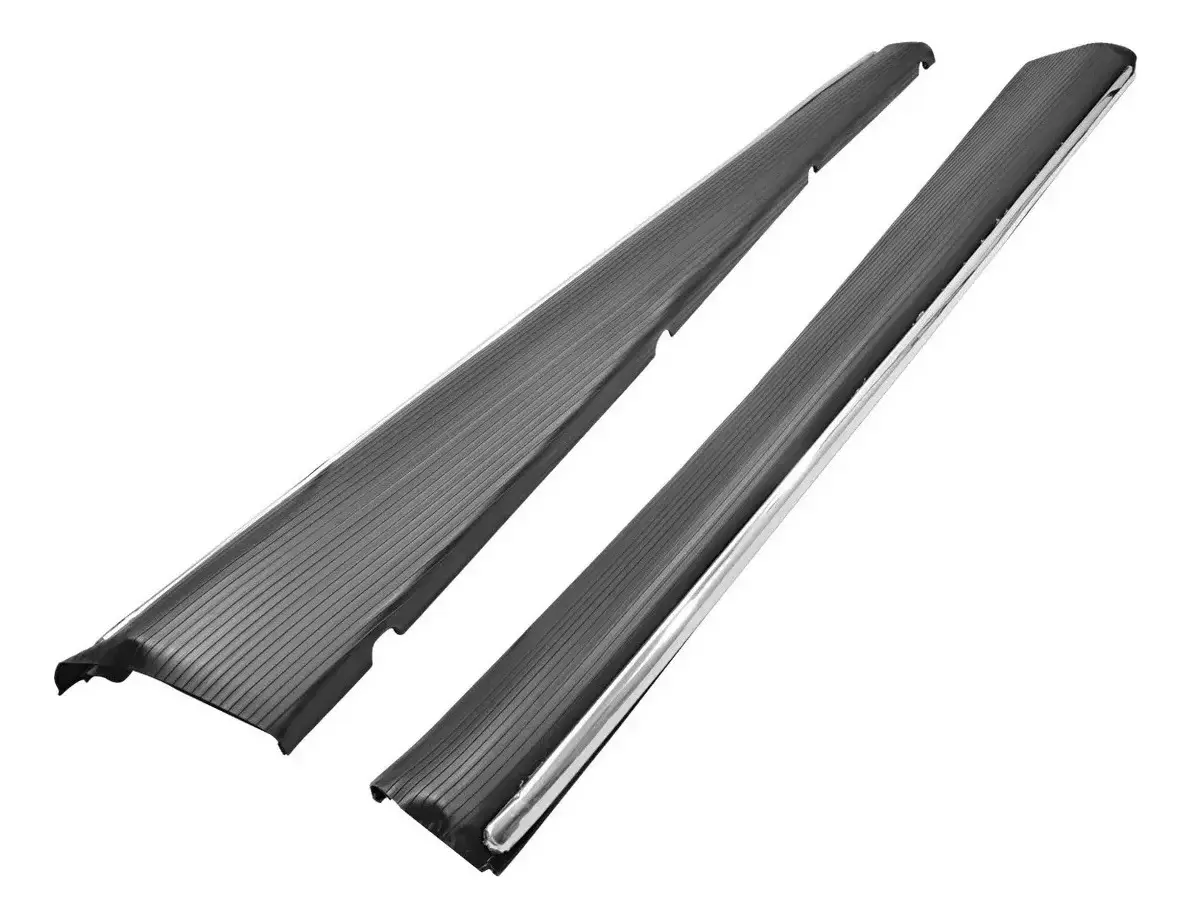 Par Estribos Para Vocho Vw Sedan 1974-2004 Negros Con Filo Cromado