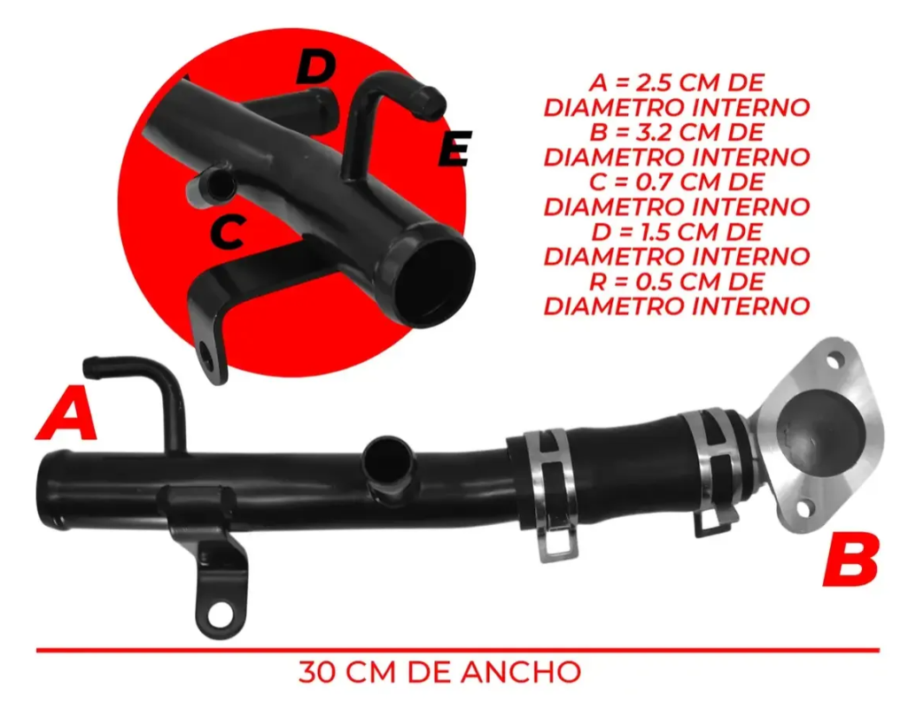 Tubo Calefacción Para Dodge i10 1.1l 2012-2014 Y Atos 1.1l 2005-2011
