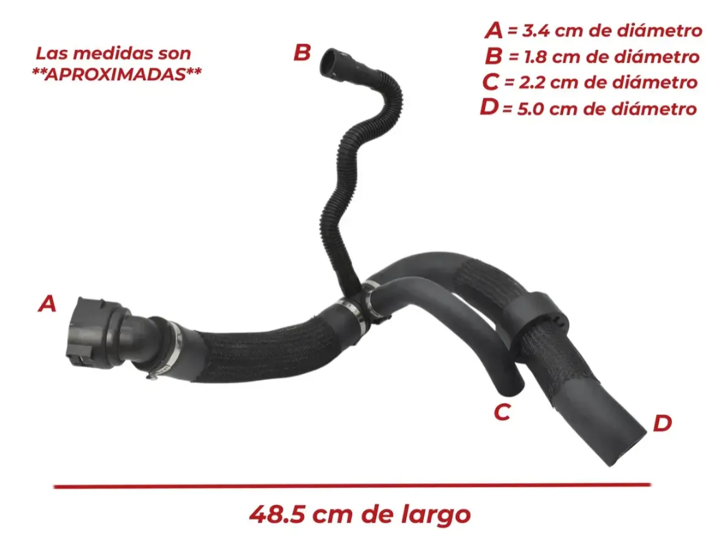 Manguera Radiador Inferior Para Jeep Compass 2.4l 2017-2022
