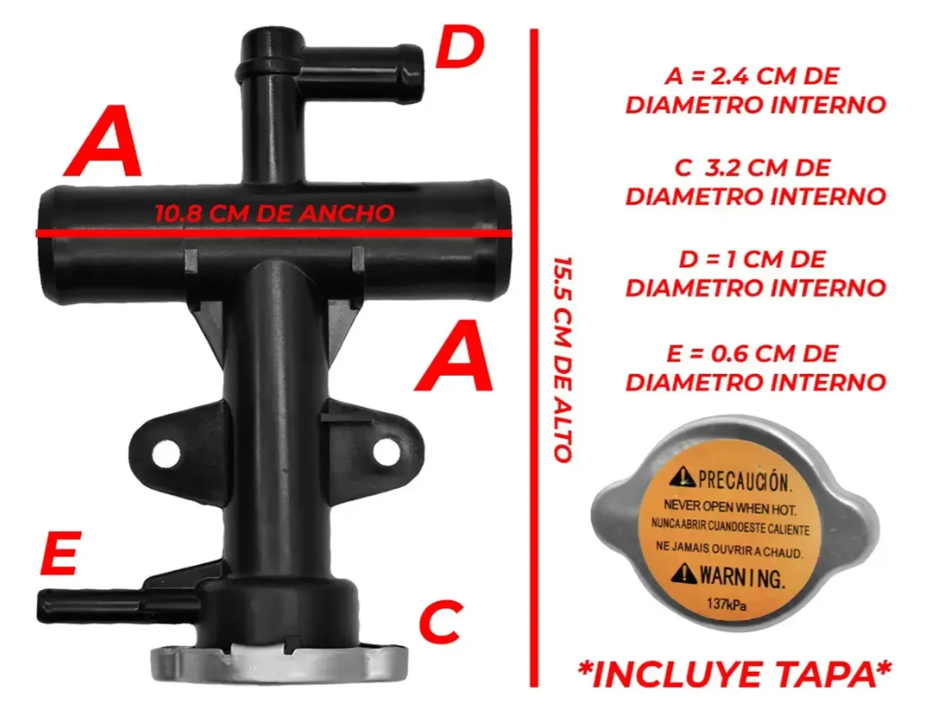 Toma Llenado Radiador Para Nissan Versa 1.6l 2012-2019