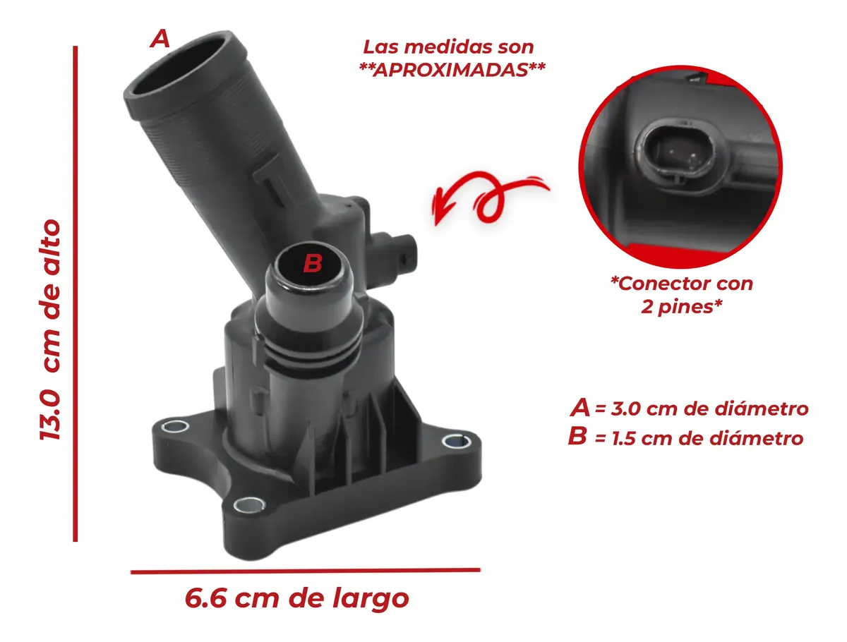 Toma De Agua Con Termostato Para Volvo S60 S80 S90 V60 Y Mas