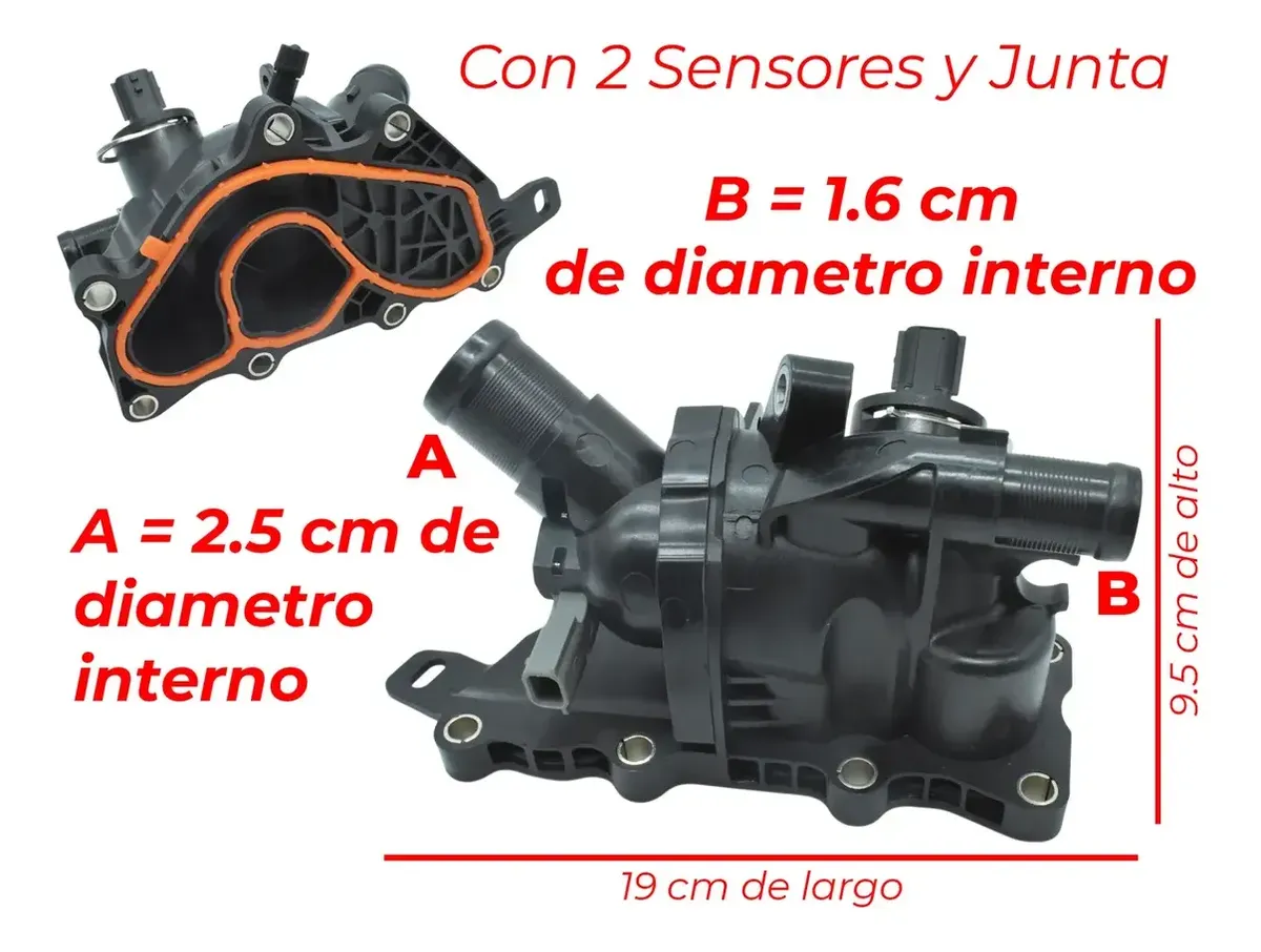 Toma De Agua Con Termostato Para Renault Duster 1.3l 21-24