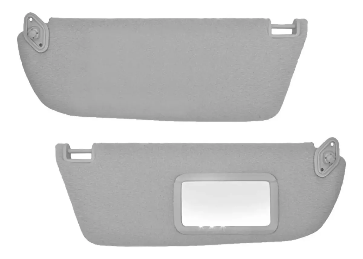Juego Viseras Parasol Con Espejo Para Chevy Gris