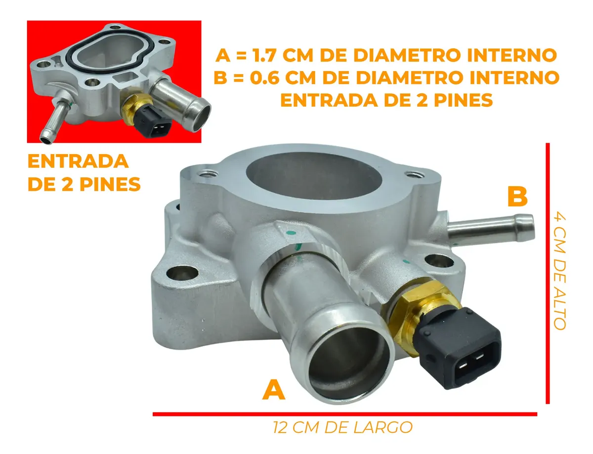 Toma Agua Con Housing De Termostato Para Captiva 1.5l Turbo