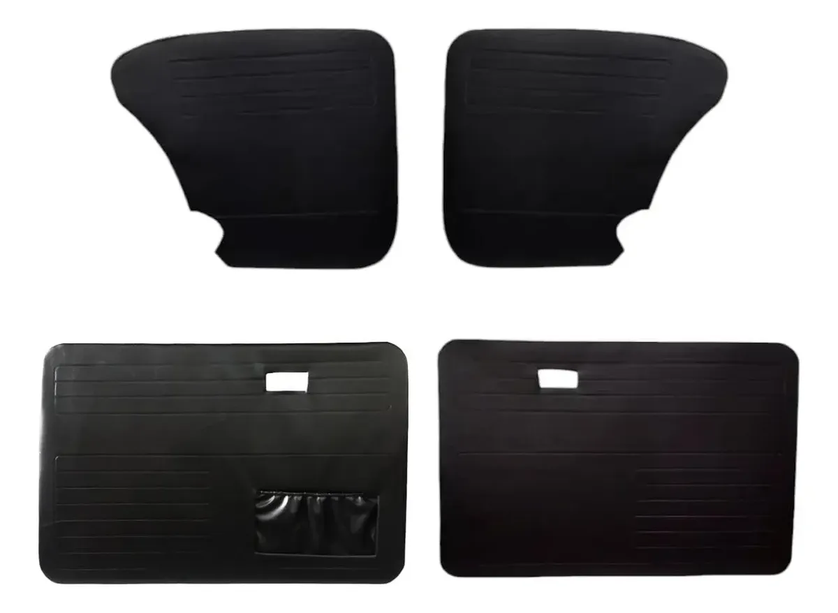 Tapas Vestiduras Puertas Vw Sedan Vocho Negras Con Bolsa