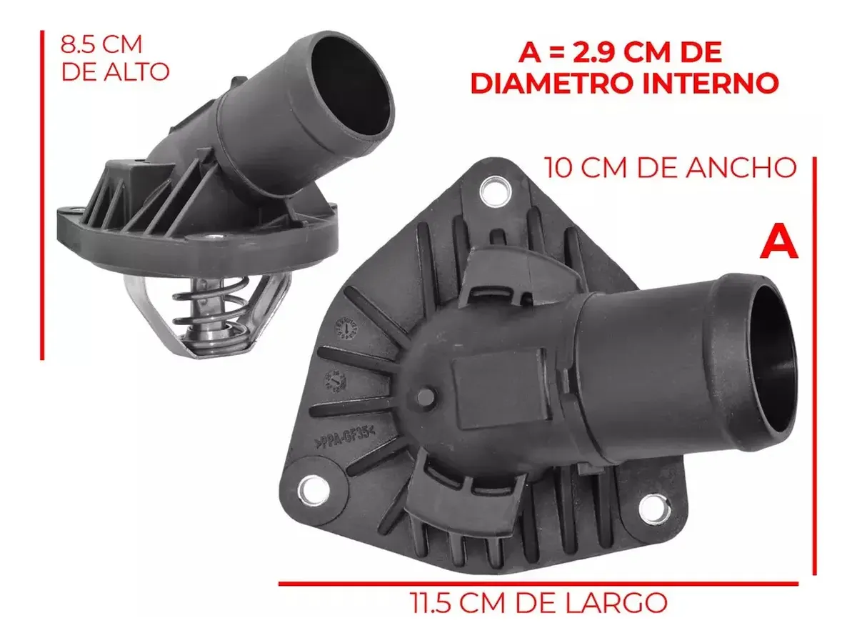 Toma de Agua con Termostato Para Chevrolet Gm Onix 1.0l, 1.2l 2021-2023